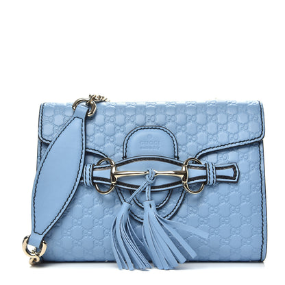Gucci Soft Microguccissima Mini Emily Chain Shoulder Bag Mineral Blue 1 of 10