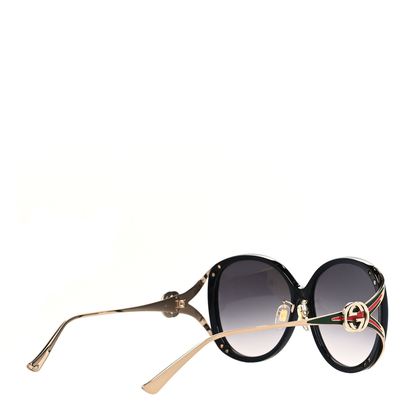 Metal Oversized Round Frame GG0225S Sunglasses Gold