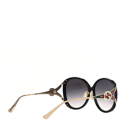 Gucci Metal Oversized Round Frame GG0225S Sunglasses Gold 4 of 8