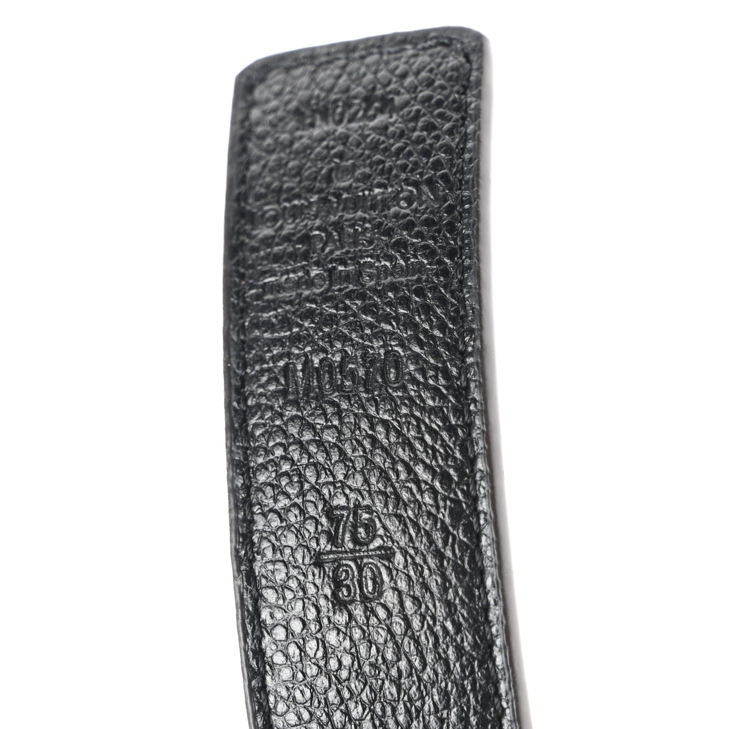 Calfskin Monogram 25mm LV Iconic Reversible Belt 75 30 Black