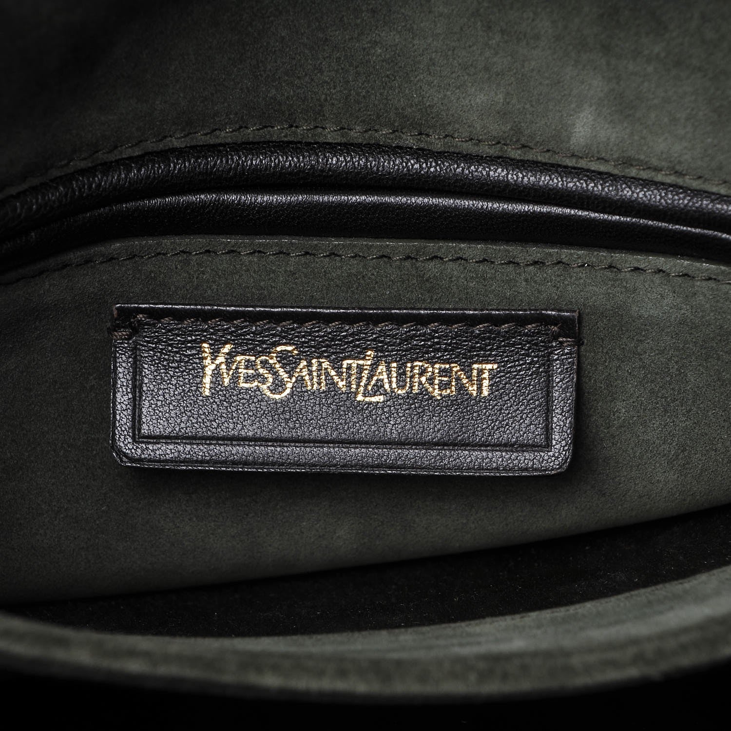 Saint Laurent Suede Large ChYc Flap Bag Green 6 of 9