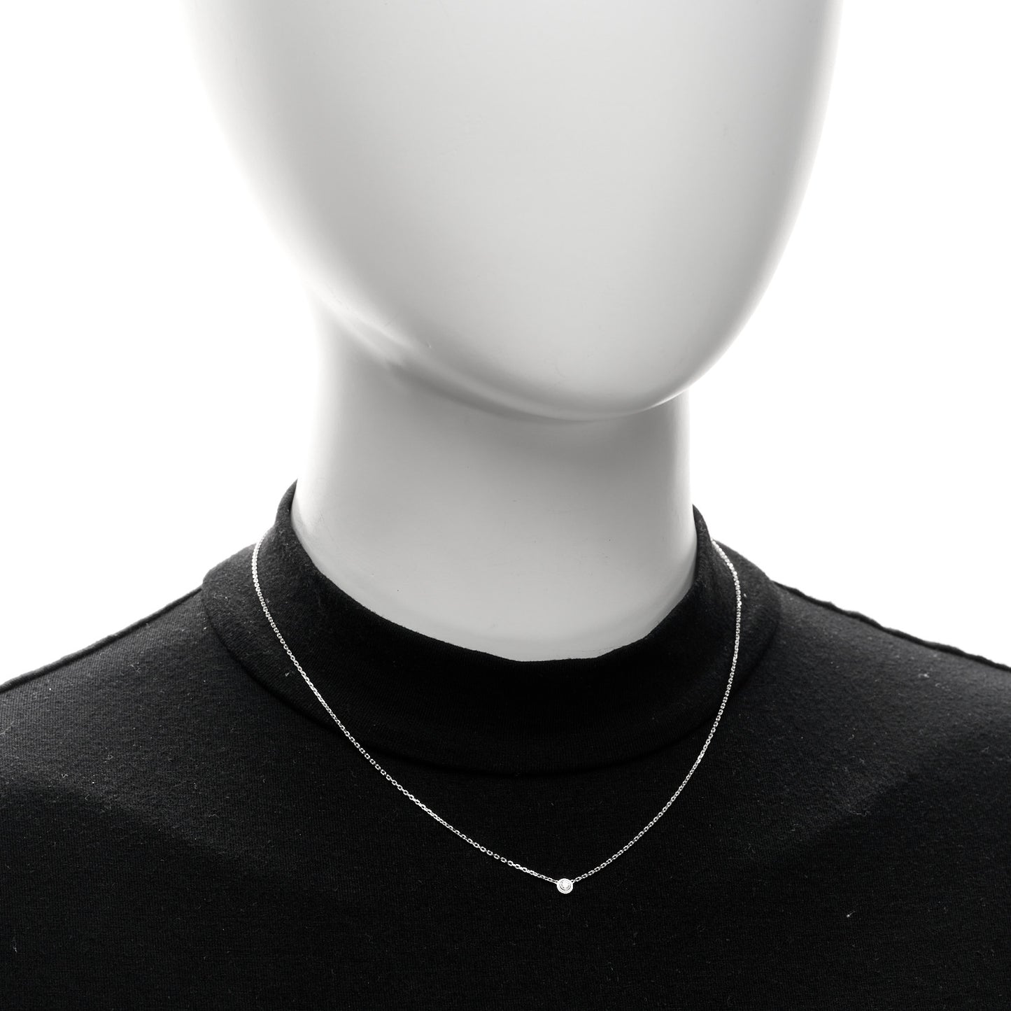 18K White Gold Diamond D'Amour Pendant Necklace