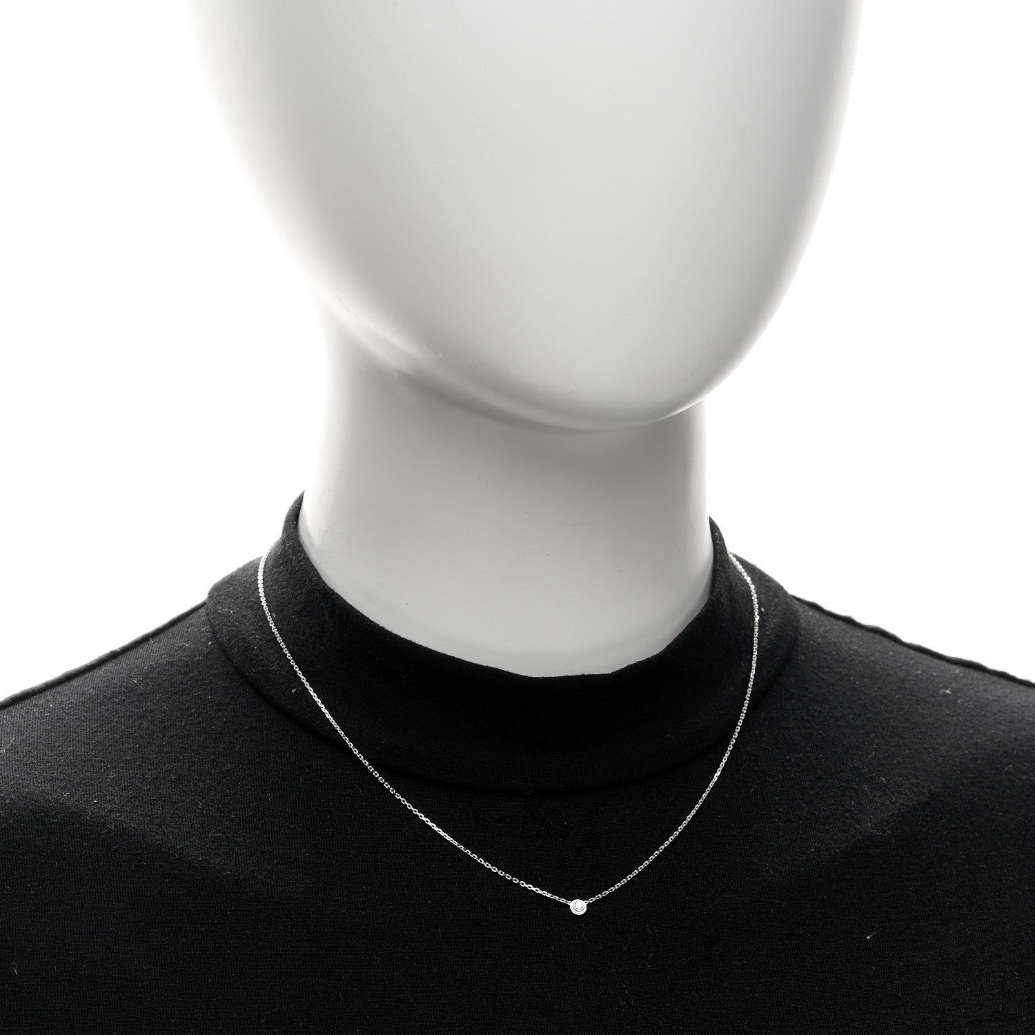 Cartier 18K White Gold Diamond D'Amour Pendant Necklace 2 of 5