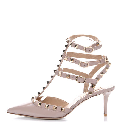 Valentino Garavani Patent Rockstud Ankle Strap 65mm Pumps 36 Poudre 1 of 8