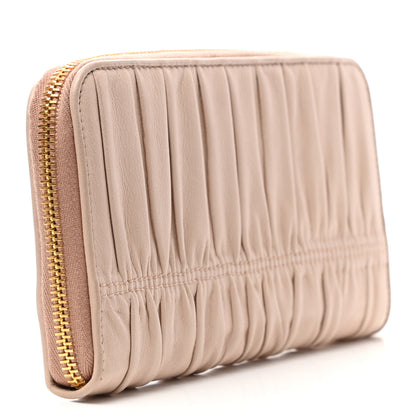 Prada Nappa Gaufre Zip Around Wallet Cipria 3 of 6