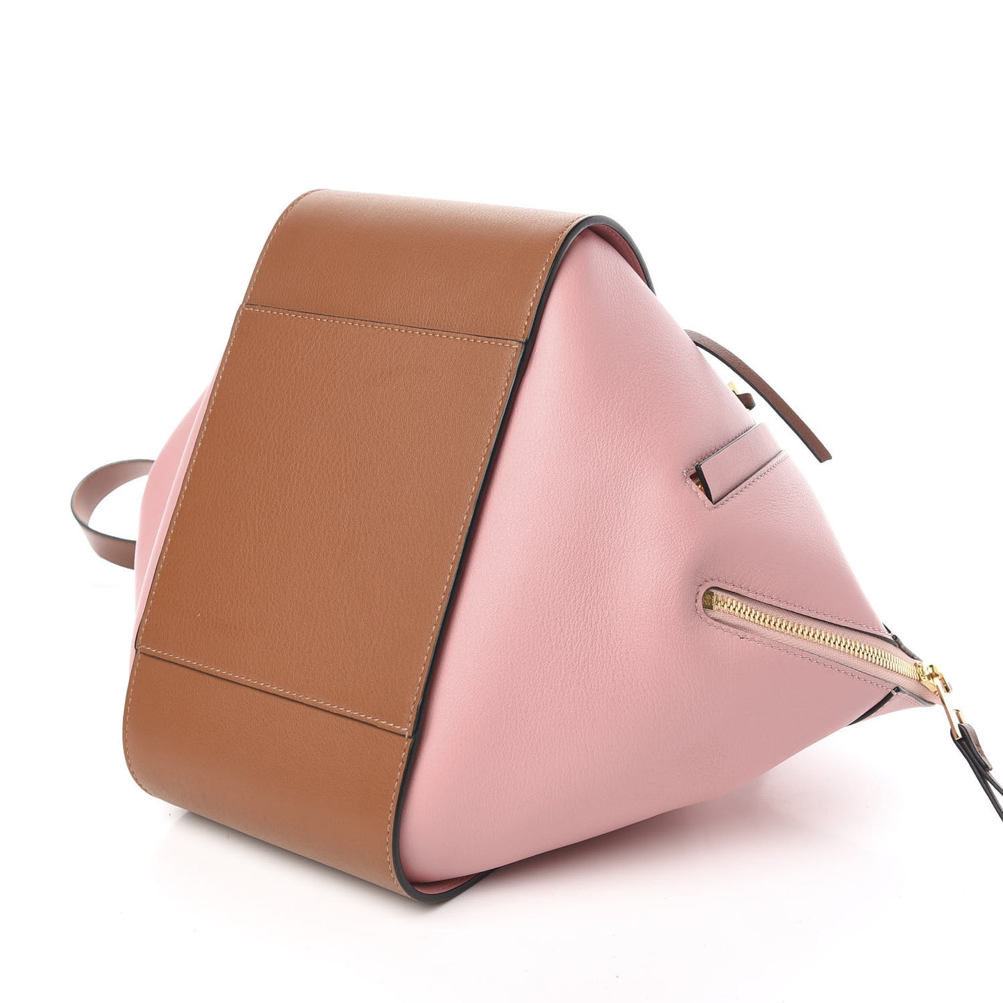 Calfskin Small Hammock Shoulder Bag Pastel Pink Tan