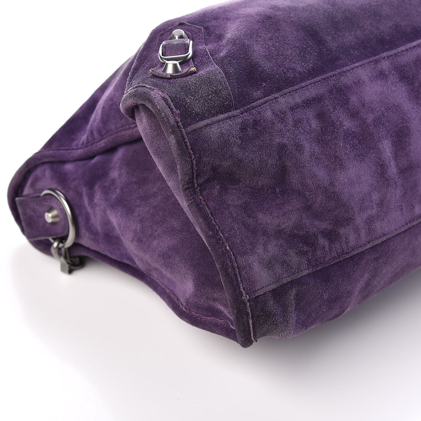Baby Daim Suede Classic Silver Hardware City Purple
