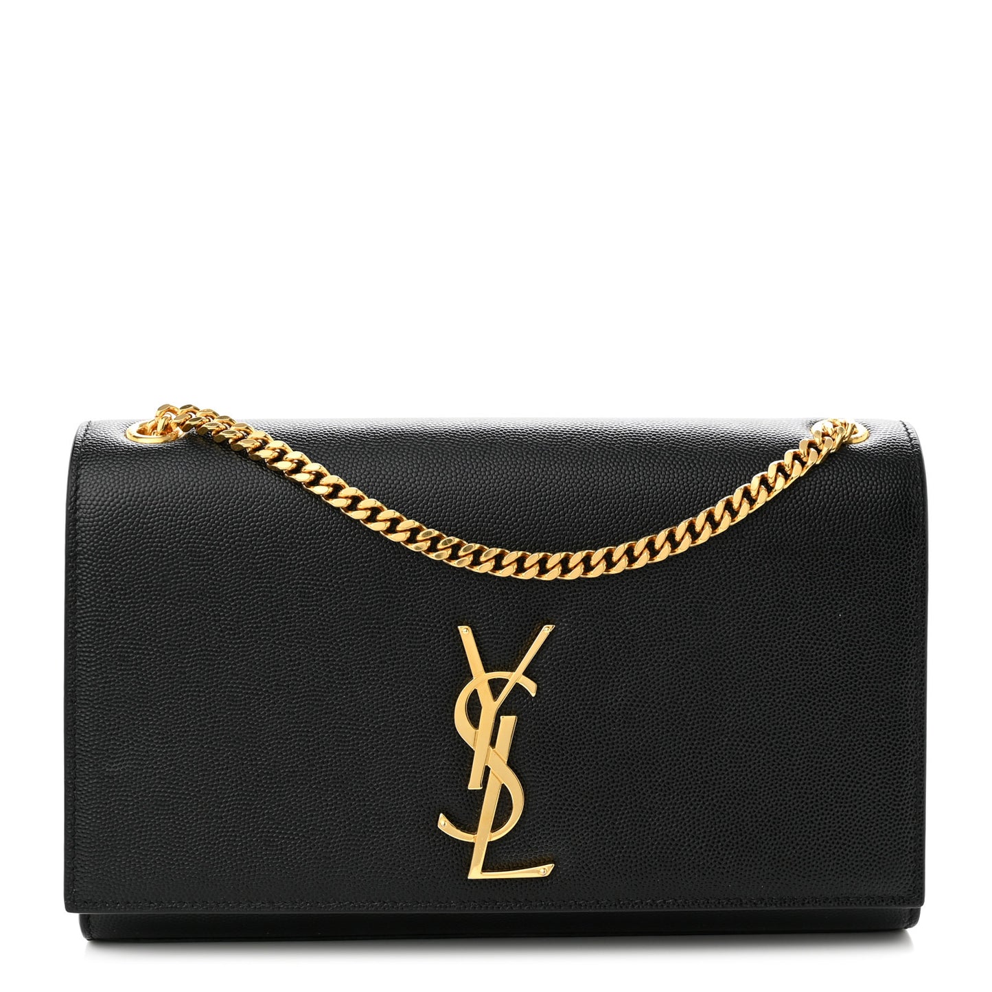 Grain De Poudre Medium Classic Monogram Kate Satchel Black