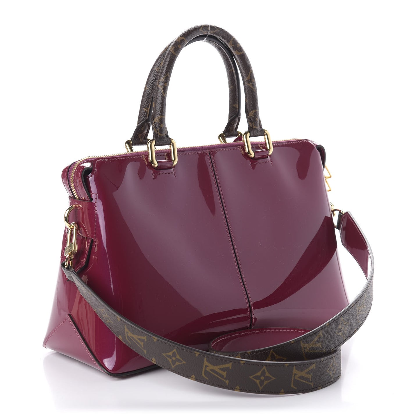 Patent Calfskin Miroir Tote Magenta