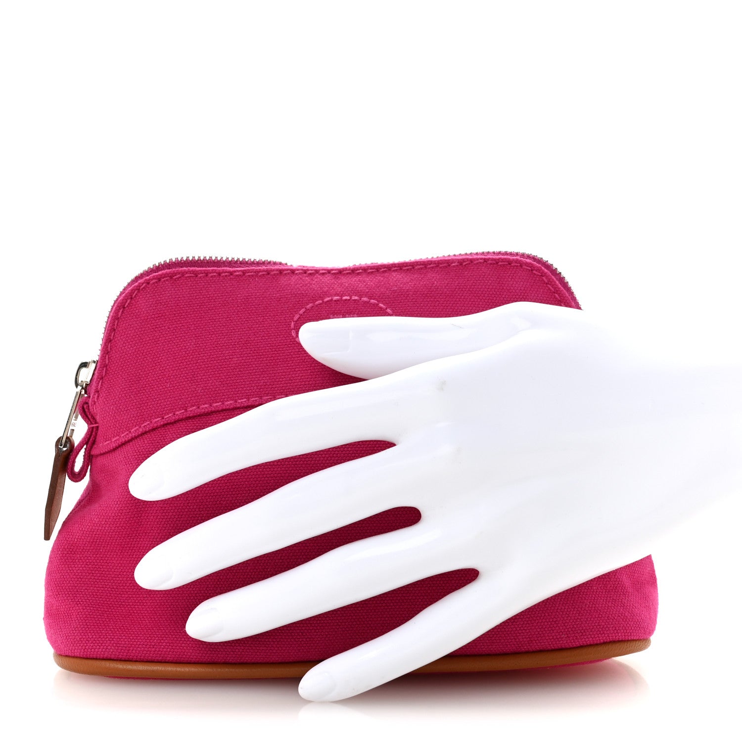 Hermes Cotton Canvas Mini Mini Bolide Travel Cosmetic Pouch Hibiscus 2 of 7