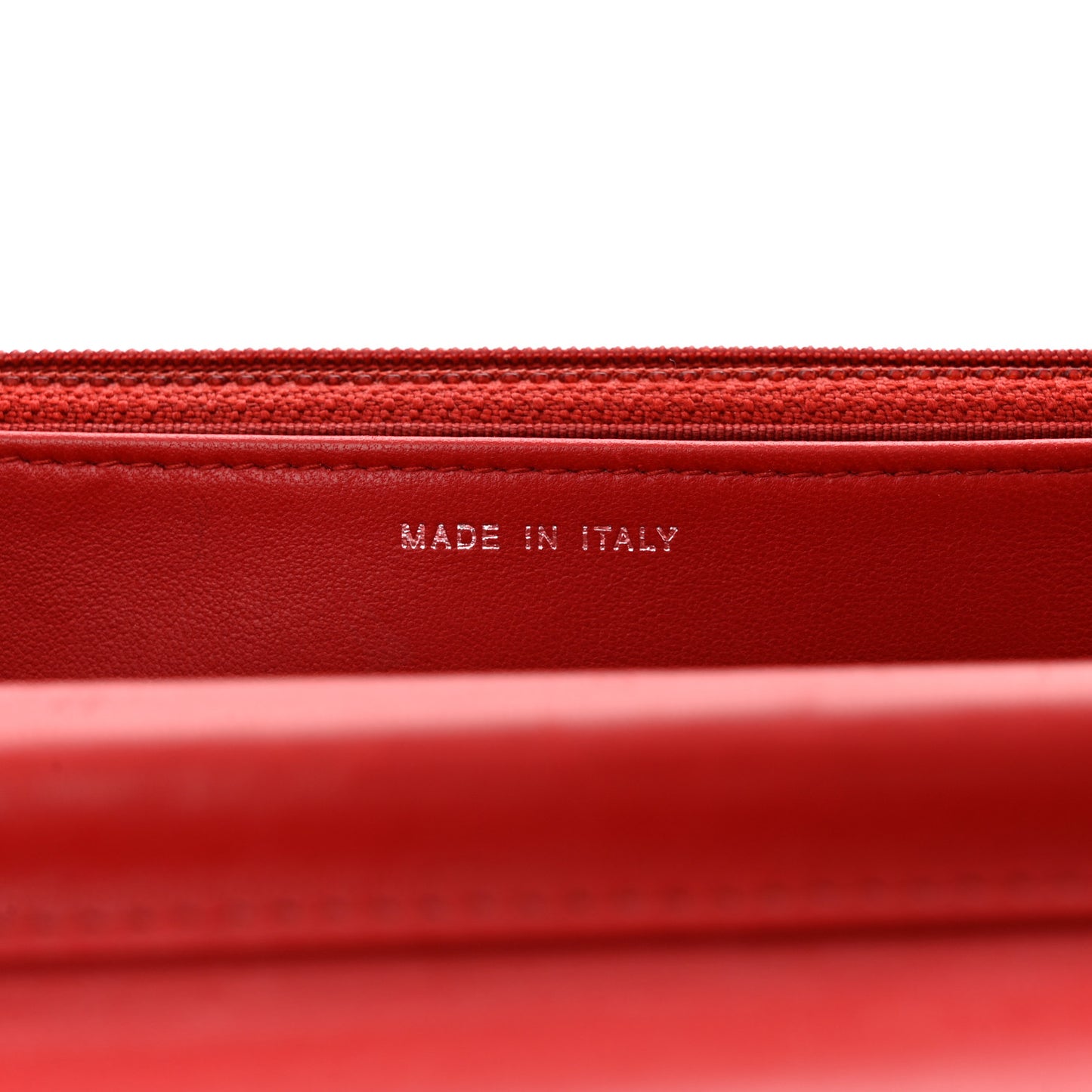 Lambskin Quilted Tri-Color Wallet On Chain WOC Red Blue