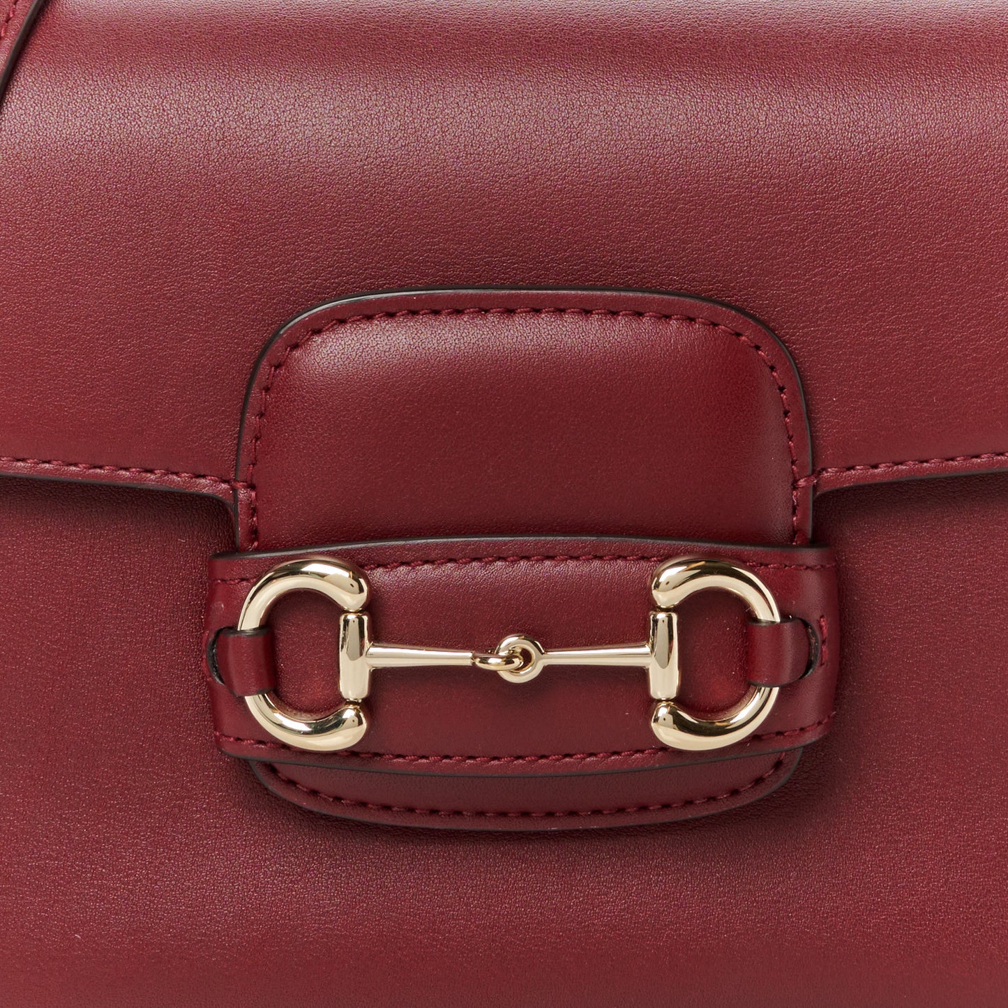 Soft Calfskin Horsebit 1955 Small Shoulder Bag Rosso Ancora