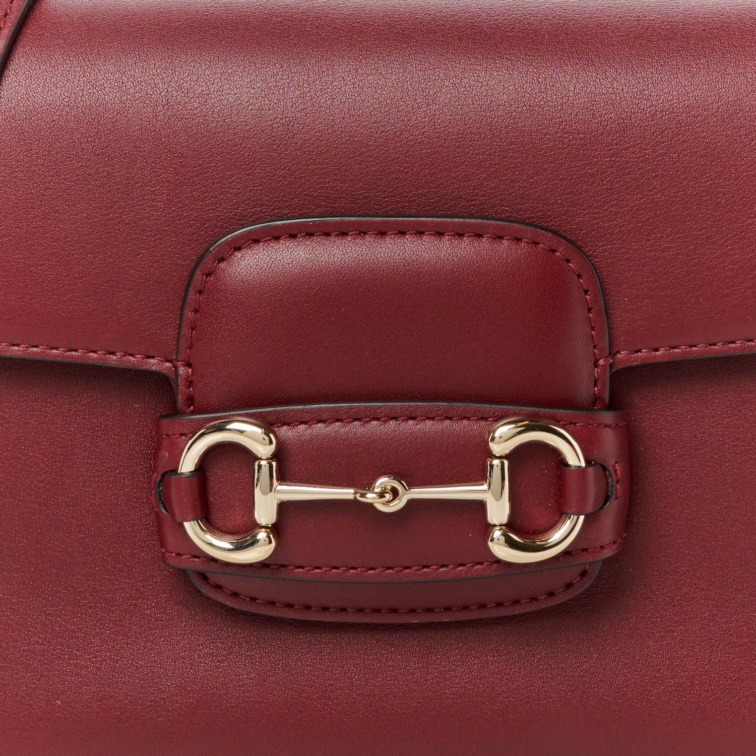 Gucci Soft Calfskin Horsebit 1955 Small Shoulder Bag Rosso Ancora 9 of 12