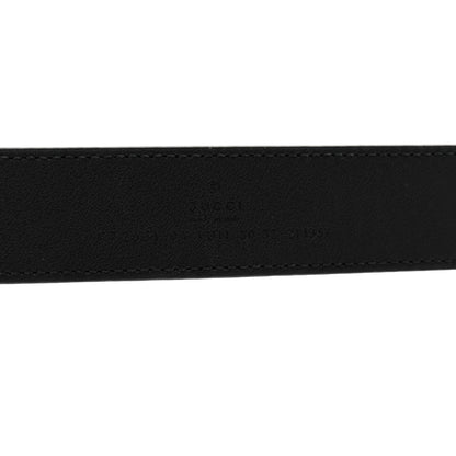 Gucci Calfskin Baguette Crystal Double G 30mm Belt 80 32 Black 3 of 5