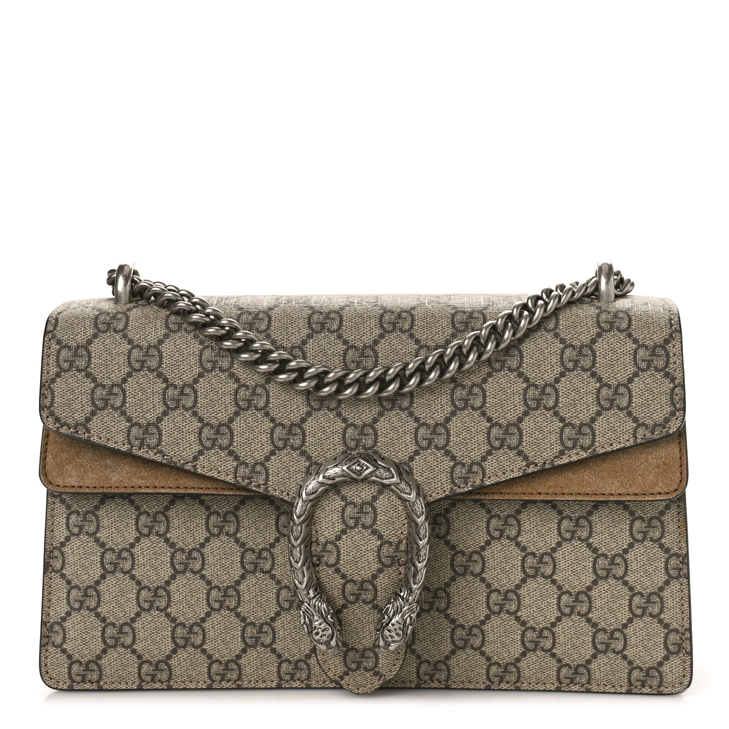 Gucci GG Supreme Monogram Small Dionysus Shoulder Bag Taupe 1 of 13