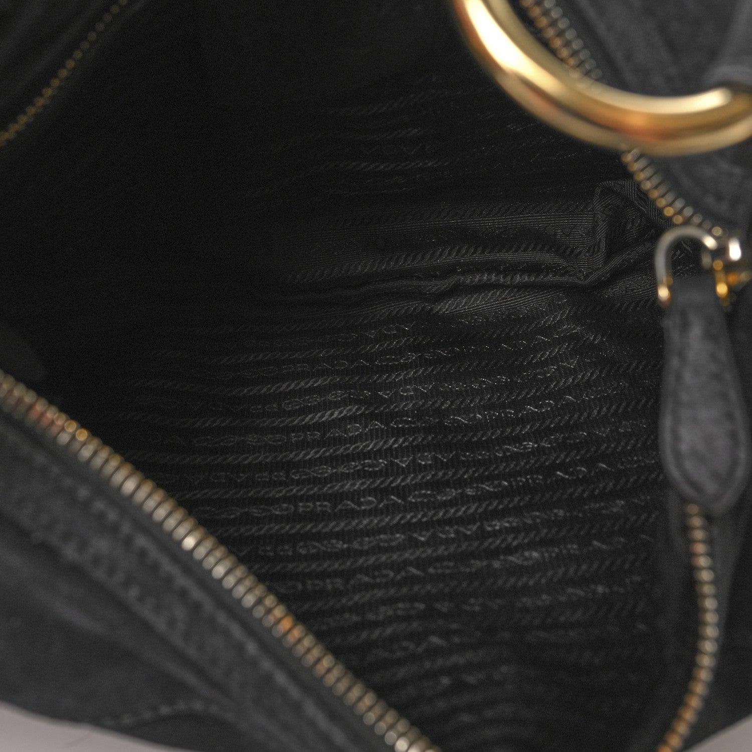 Prada Scamosciato Suede Hobo Black 4 of 9