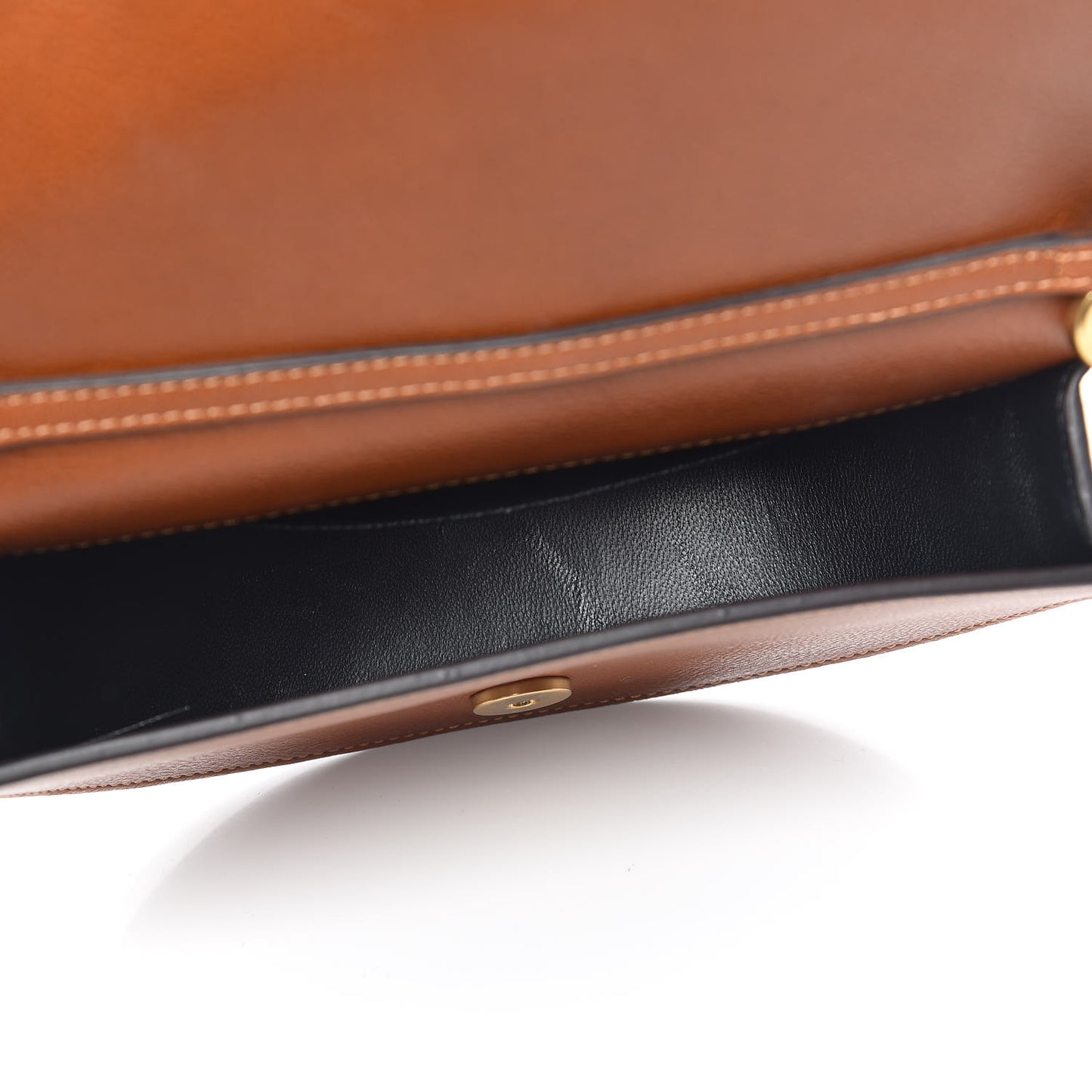 Calfskin Small Nile Bracelet Minaudiere Bag Caramel