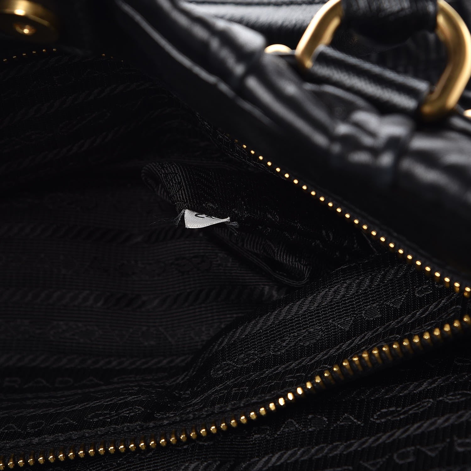 Prada Nappa Gaufre Antik Tote Black 7 of 12