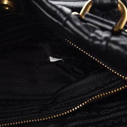 Prada Nappa Gaufre Antik Tote Black 7 of 12