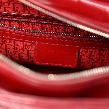 Christian Dior Patent Cannage Large Lady Dior Red 6 of 12