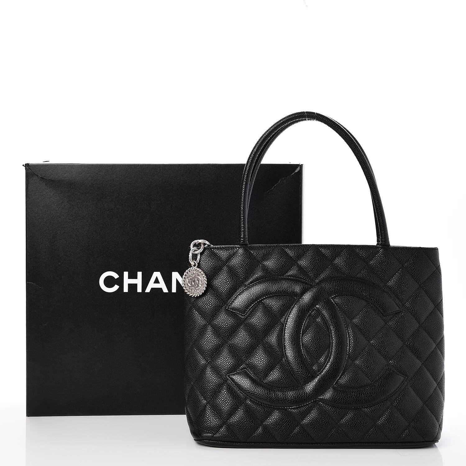 Chanel Caviar Medallion Tote Black 8 of 8
