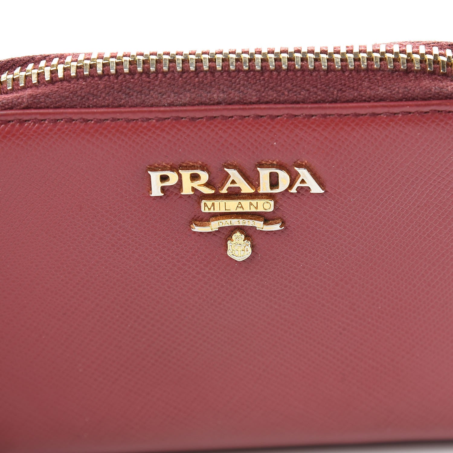 Prada Saffiano Metal Coin Purse Cherry 9 of 10