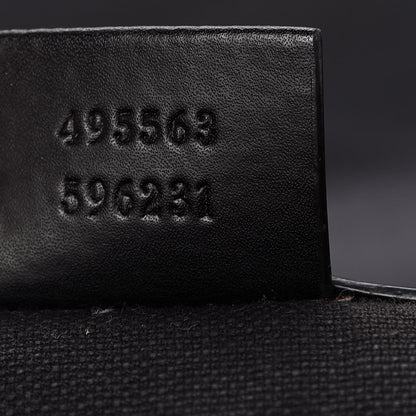 Gucci Soft GG Supreme Monogram Appia Calfskin Web Double Buckle Backpack Black 9 of 10