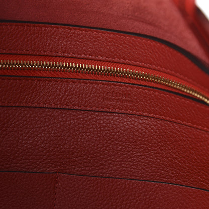 Celine Grained Calfskin Medium Horizontal Cabas Phantom Coquelicot 8 of 10