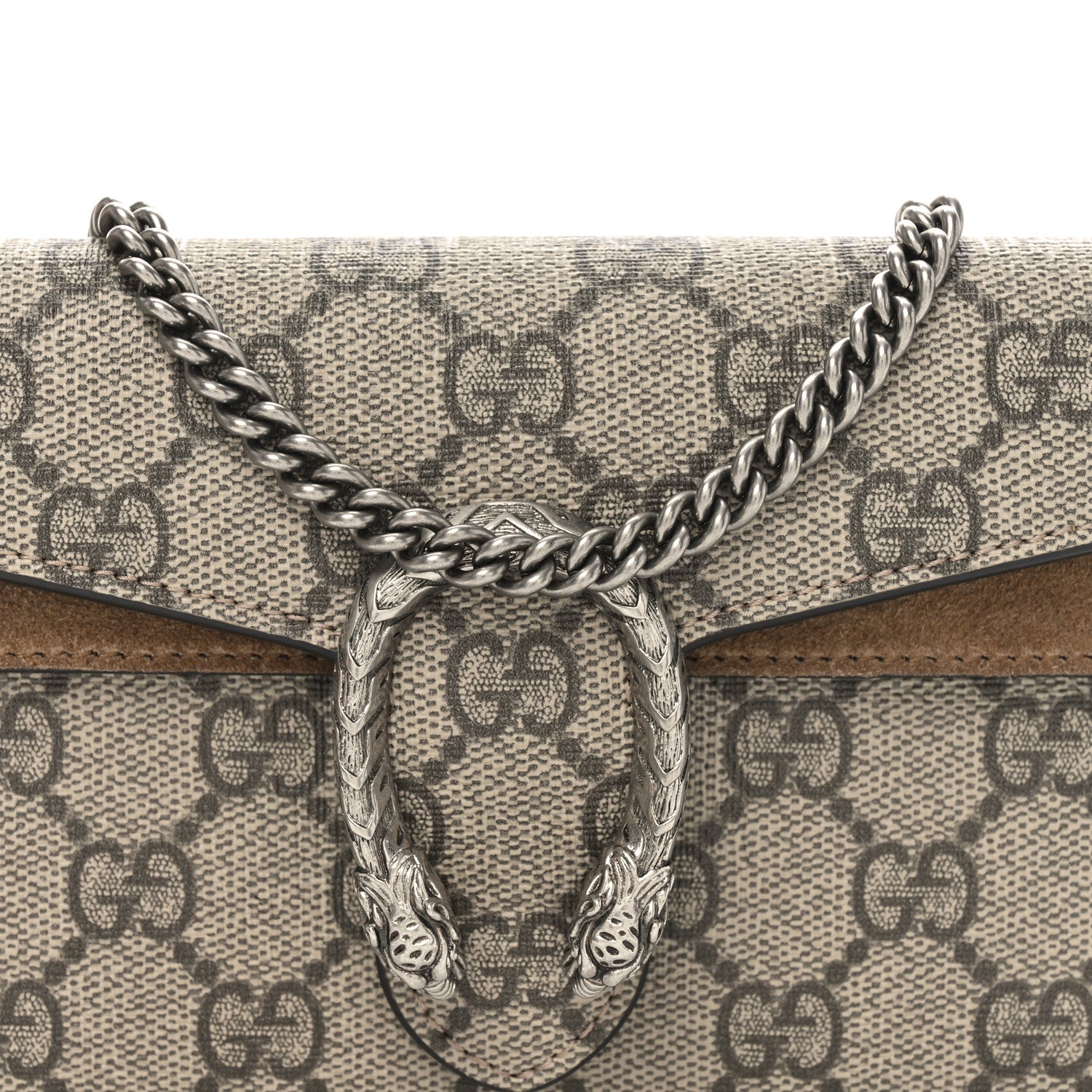 Gucci GG Supreme Monogram Super Mini Dionysus Shoulder Bag Taupe 7 of 10