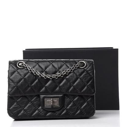 Chanel Aged Calfskin Quilted 2.55 Reissue Mini Flap Black 11 of 11