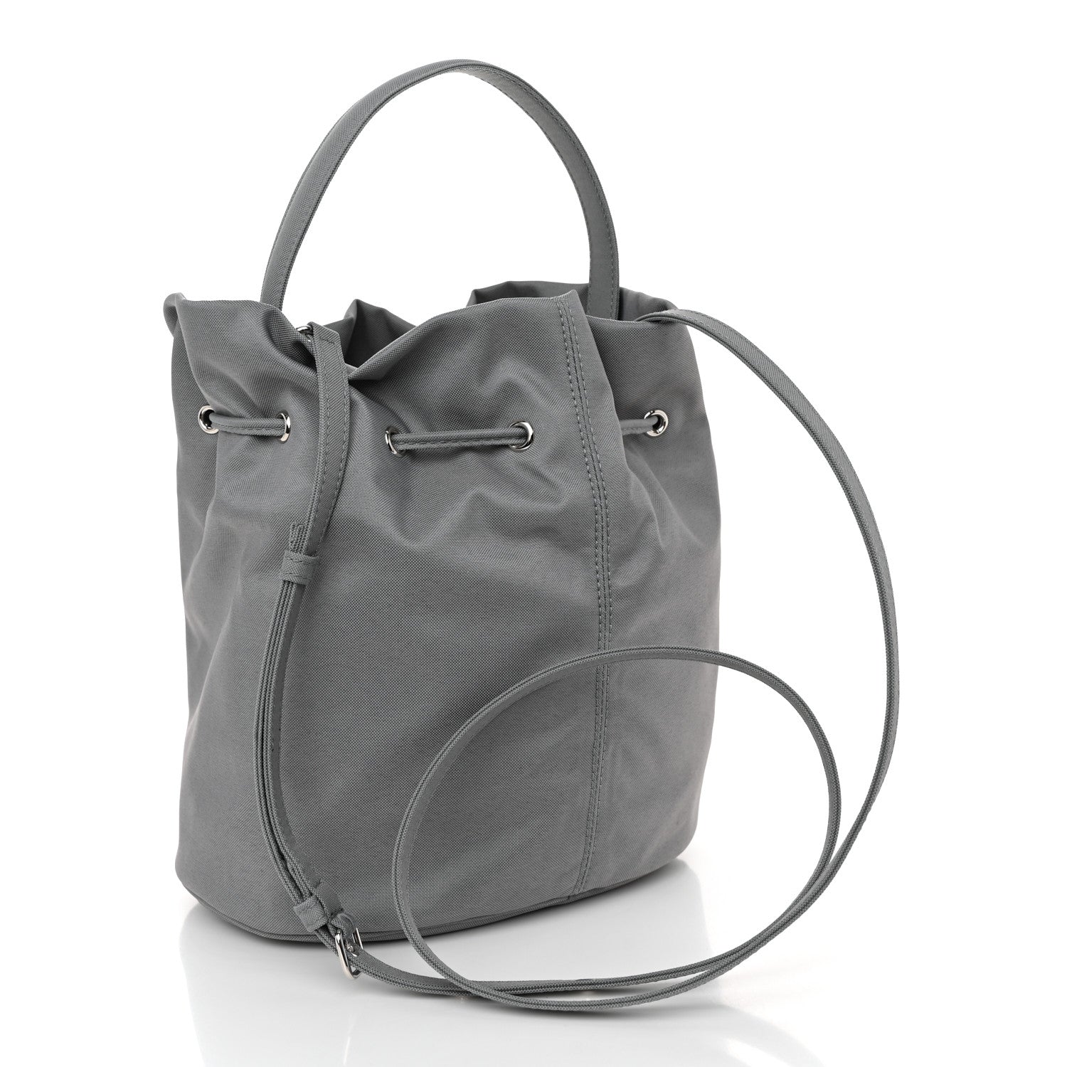Balenciaga Nylon Wheel Logo Bucket Bag XS Gris Cendre 3 of 9