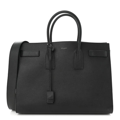Saint Laurent Grained Calfskin Large Sac De Jour Carryall Black 1 of 10