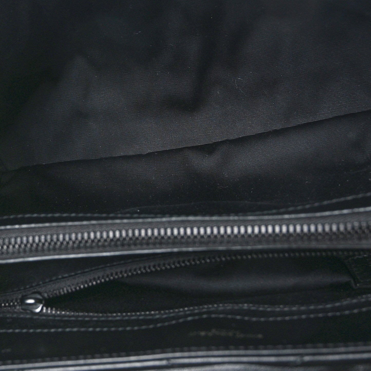 Calfskin Y Quilted Monogram Monochrome Medium Loulou Chain Satchel Black