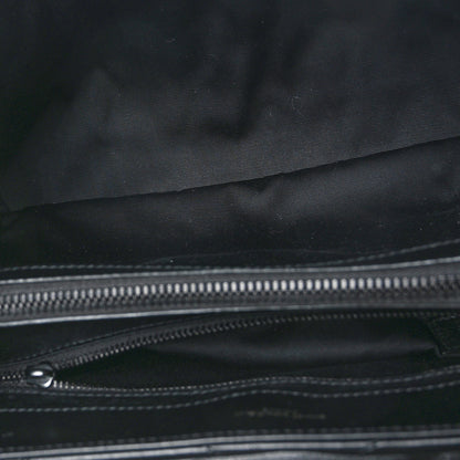 Saint Laurent Calfskin Y Quilted Monogram Monochrome Medium Loulou Chain Satchel Black 5 of 9