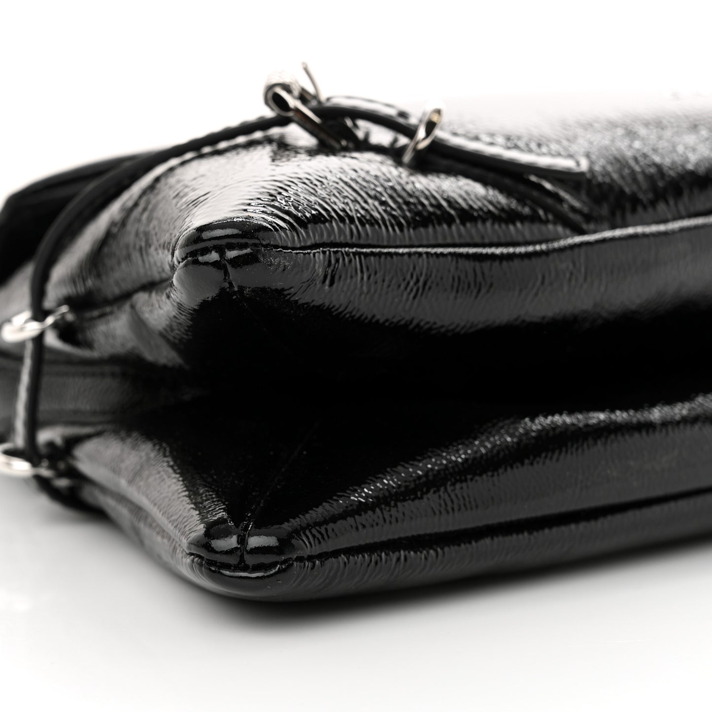 Patent Calfskin Small P'tit Voyou Bag Black