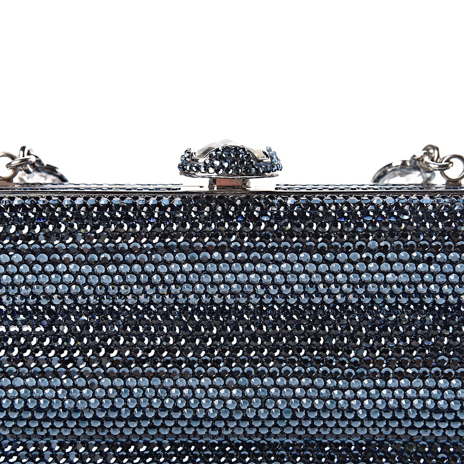 Judith Leiber Swarovski Crystal Clutch Dark Blue 9 of 12