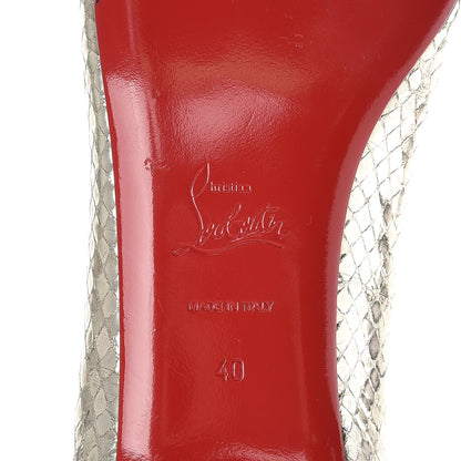 Christian Louboutin Metallic Snakeskin Embossed Solasofia Flats 40 Gold 6 of 7