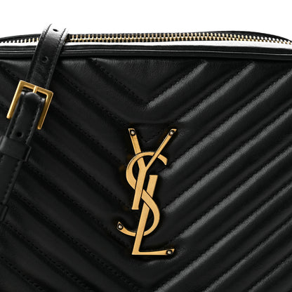 Saint Laurent Calfskin Matelasse Monogram Lou Camera Bag Black 7 of 9