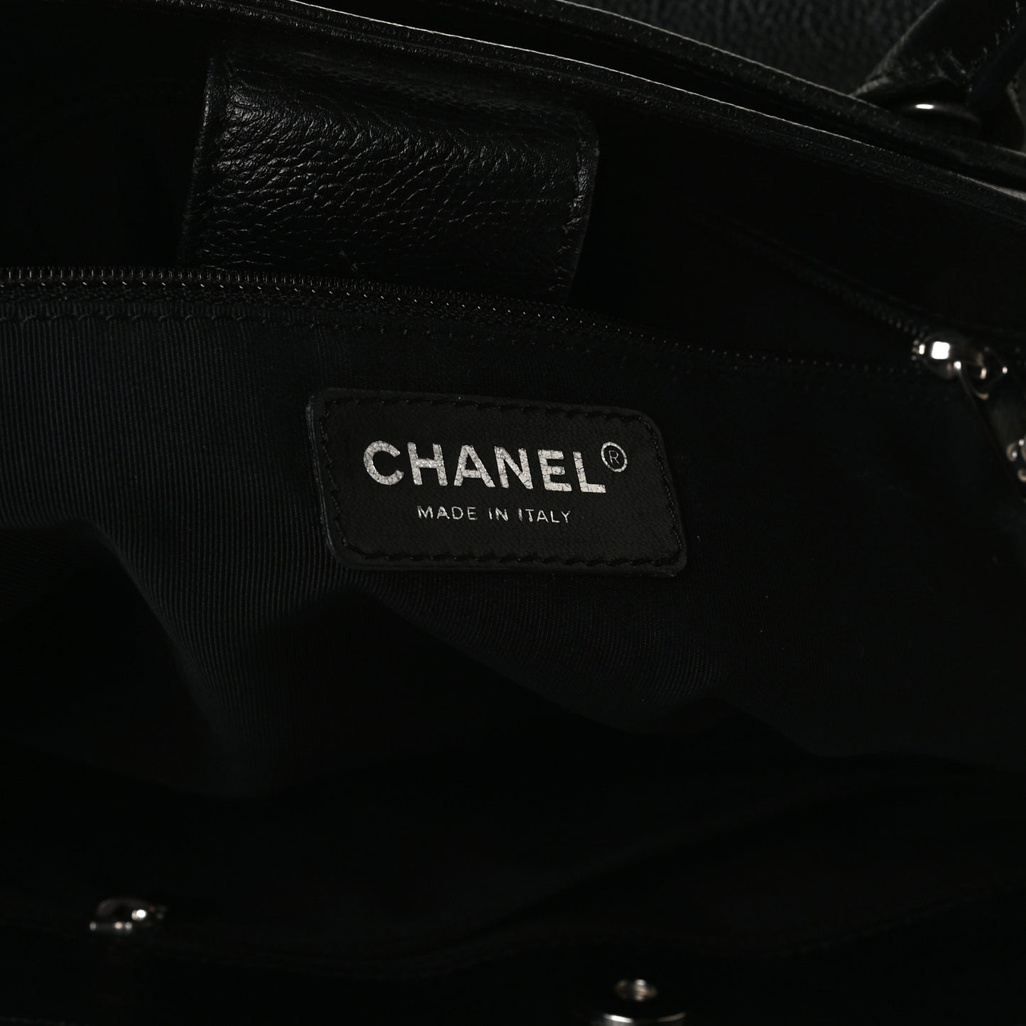 Calfskin Cerf Executive Shopper Tote Black