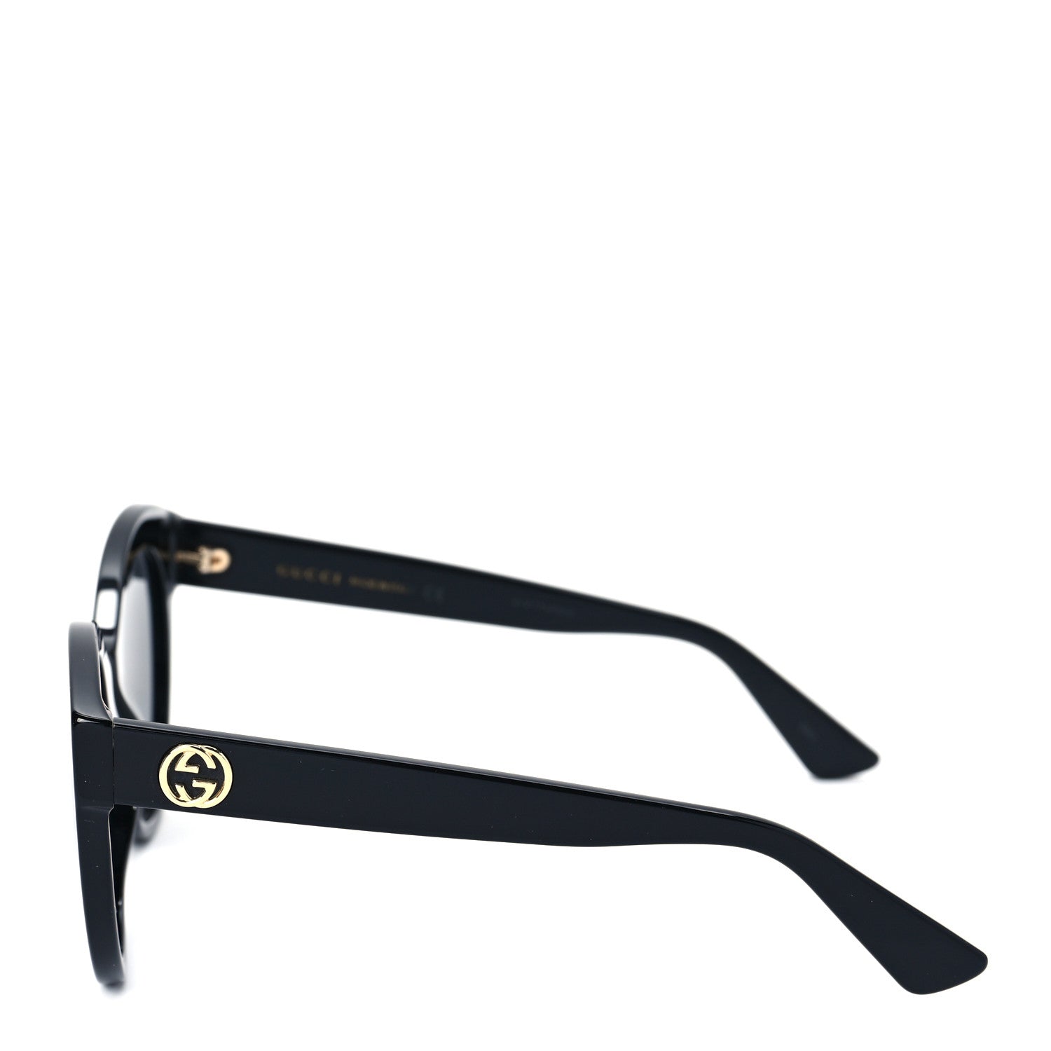 Gucci Round GG Sunglasses GG0028S Black 3 of 7