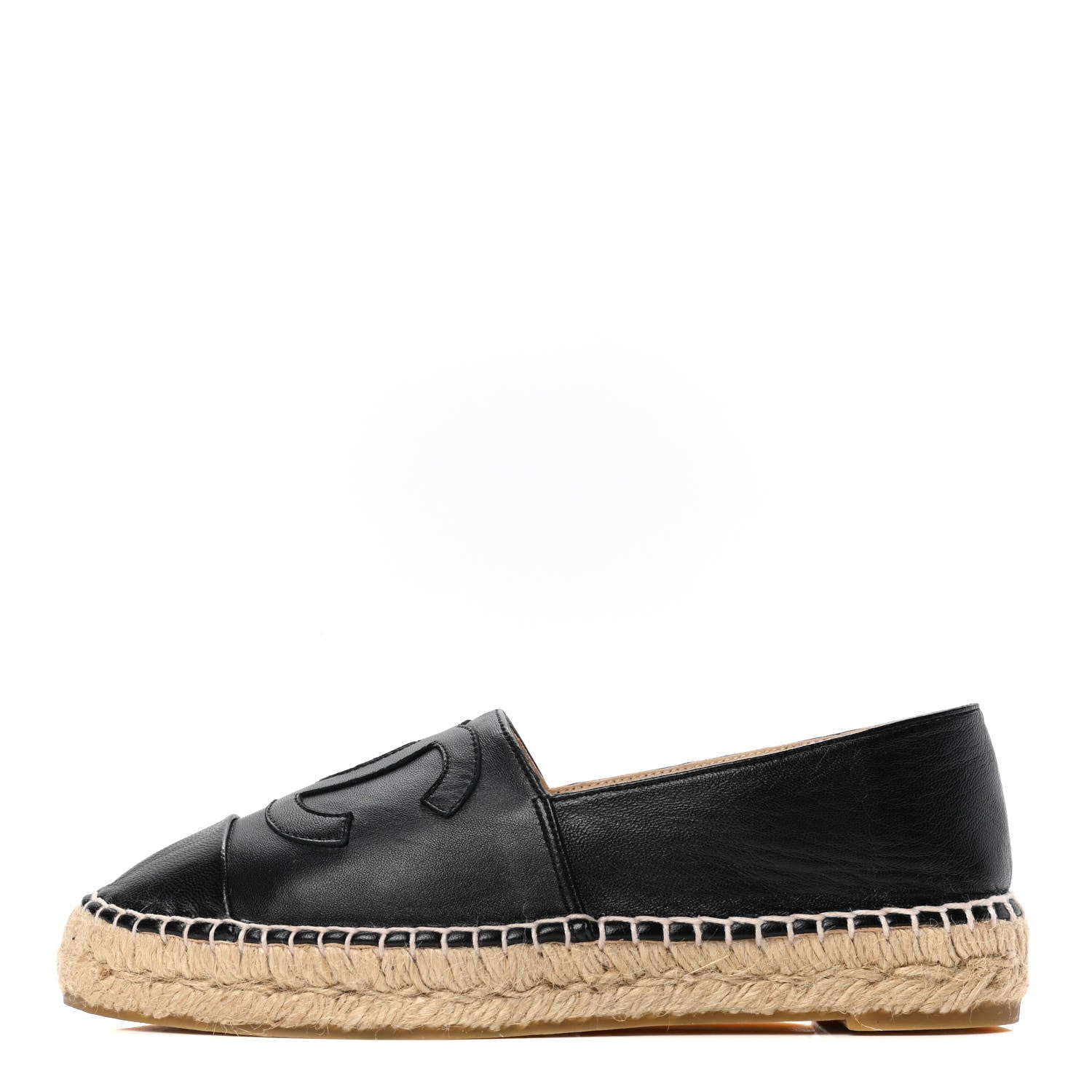 Chanel Lambskin CC Espadrilles 36 Black 1 of 4