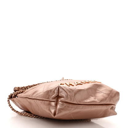 Chanel Metallic Calfskin Quilted Mini Chanel 22 Copper 4 of 12