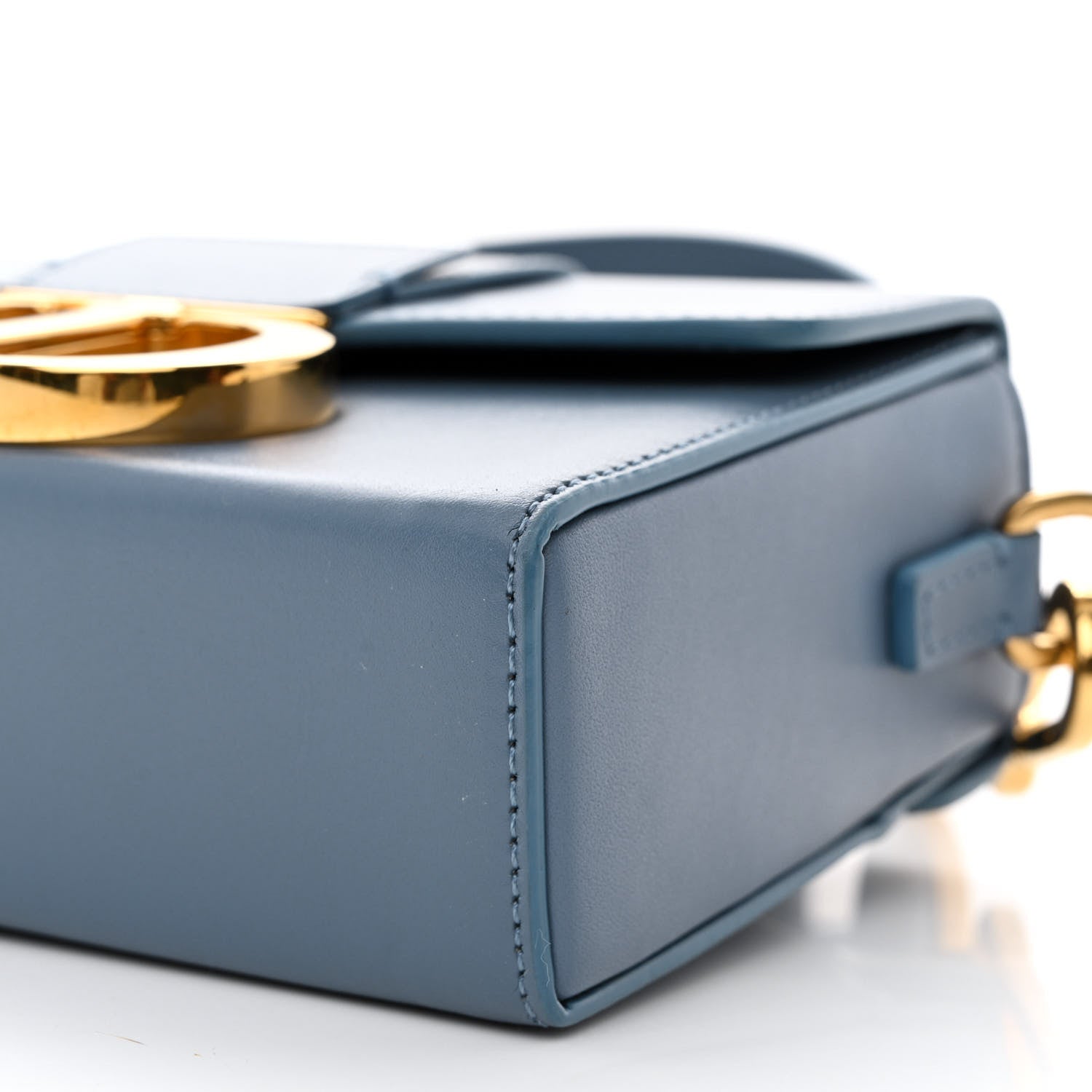 Christian Dior Box Calfskin 30 Montaigne Box Bag Blue 1308503