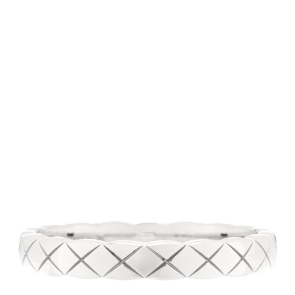 Chanel 18K White Gold Mini Coco Crush Ring 57 8 1 of 4