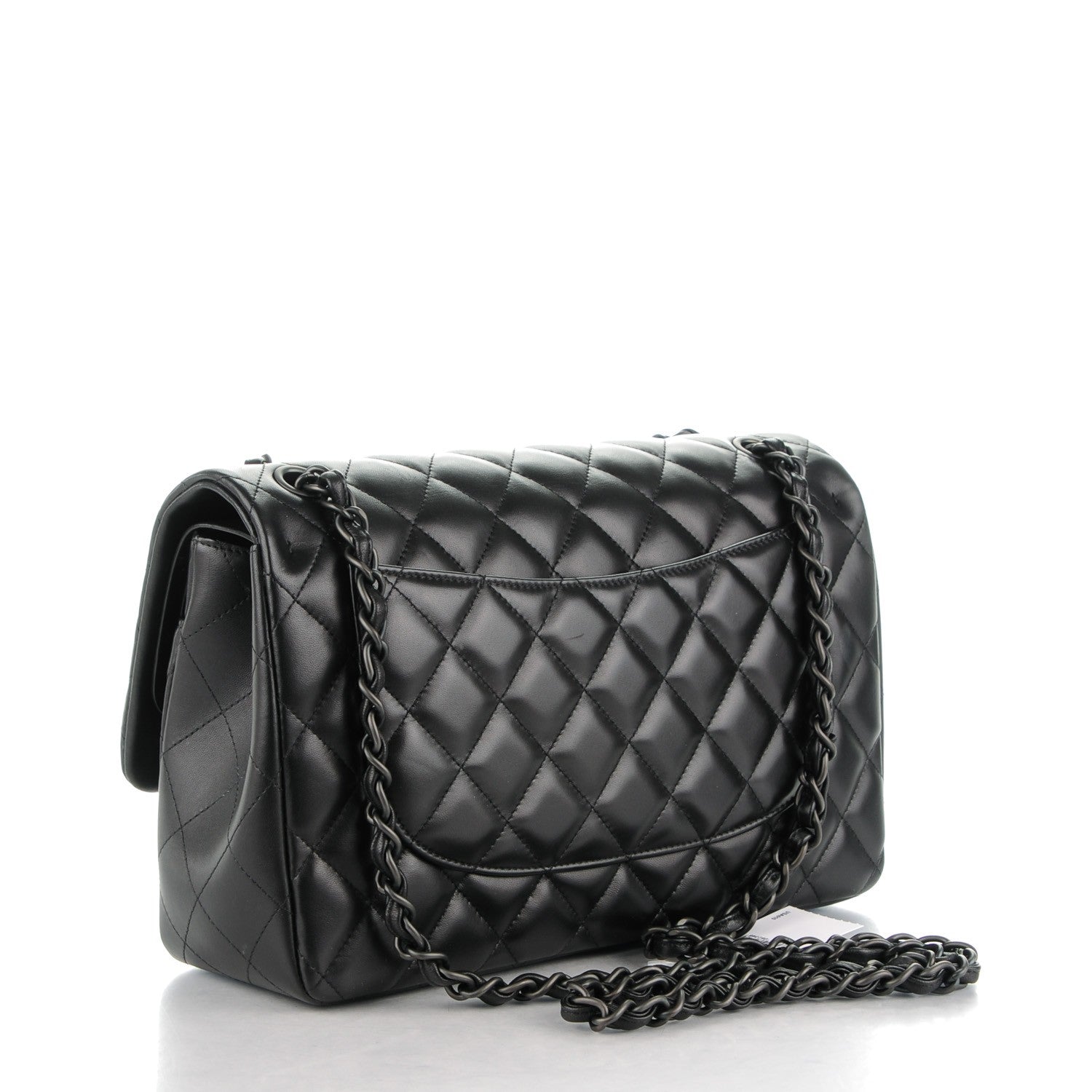 Chanel Lambskin Quilted Jumbo Double Flap So Black 3 of 8