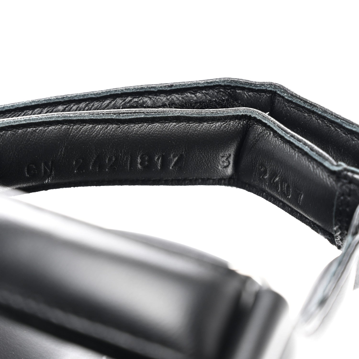Hermes Nappa Junior Sandals 38 Black 8 of 9
