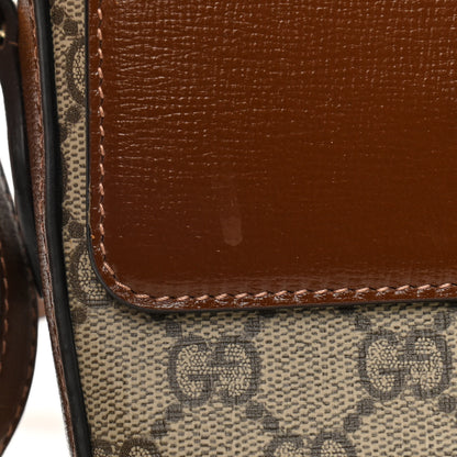 Gucci GG Supreme Monogram Small Horsebit 1955 Shoulder Bag Beige Brown Sugar 12 of 14