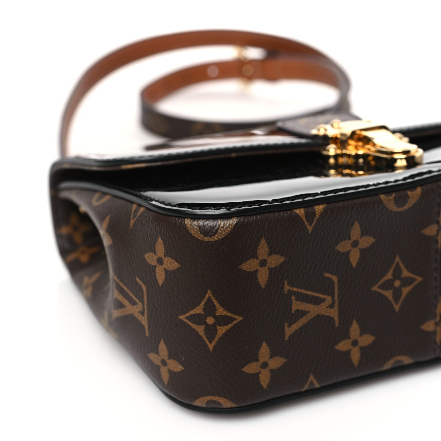 Patent Calfskin Monogram Cherrywood BB Black