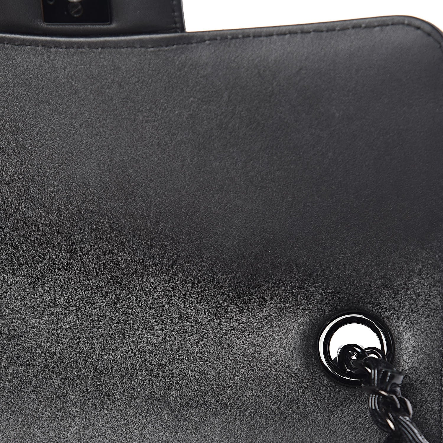 Chanel Patent Metallic Crumpled Calfskin Chevron Quilted Mini Rectangular Flap So Black 6 of 14