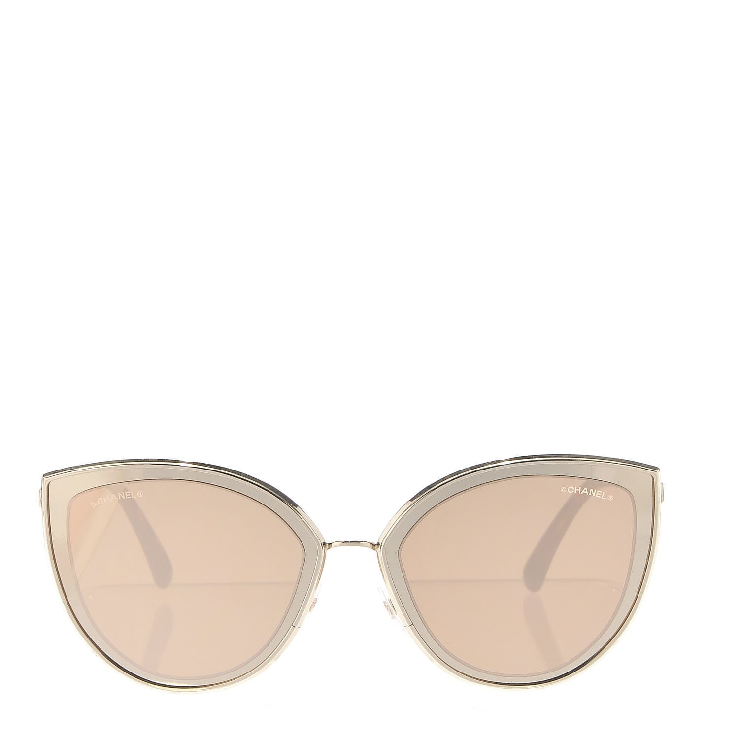 Chanel Metal Cat Eye Sunglasses 4222 Gold 2 of 8